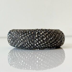 Pewter Crystal Bangle Bracelet